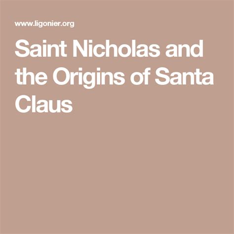 Saint Nicholas And The Origins Of Santa Claus Original Santa Claus