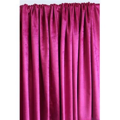 Hot Pink Fuchsia Velvet Curtain 52x84 Rod Pocket Etsy