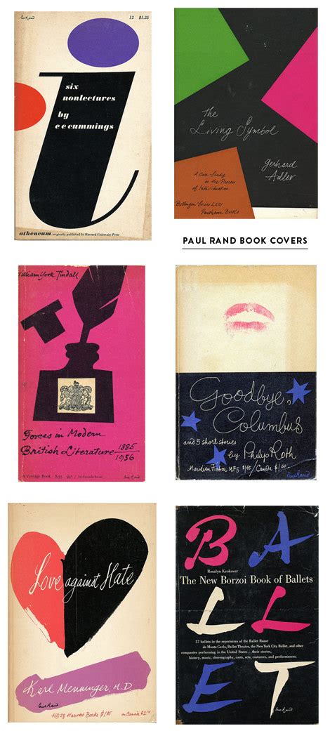 He designed books, posters, packages, textiles, typefaces, and is known as the creator of logos for various american companies. paul rand covers - Note to Self
