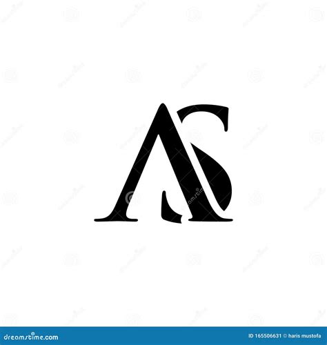 Initial As Alphabet Logo Design Template Vector Stock Vector