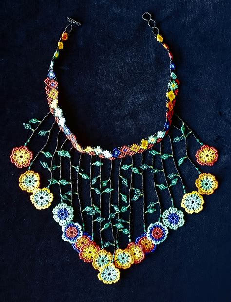 Beaded Multicolornecklaces Mayan Style Indigenous Jewelry