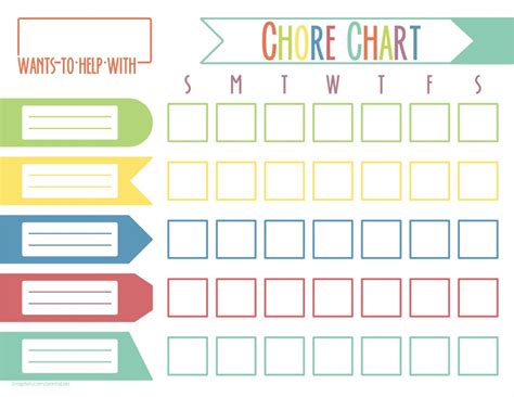 43 Free Chore Chart Templates For Kids Templatelab