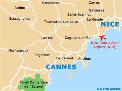 Nice Cannes Map Map Of Nice Cannes Provence Alpes Côte Dazur France