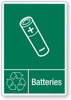 Battery Recycling Signs And Labels