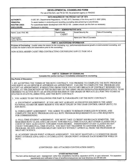 Expired Drivers License Army Counseling Forms Generouspix