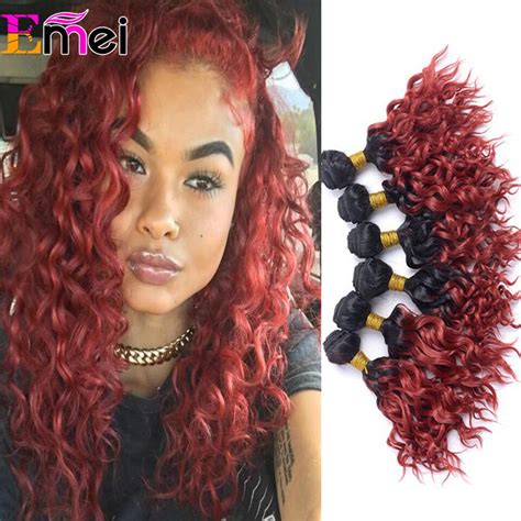 8inch Freetress Hair Curly Deep Wave 3x Braid Crochet Synthetic Hair 6 Bundles Ombre Color T1b