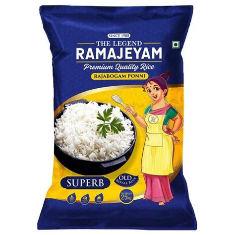 The Legend Ramajeyam Rajabogam Ponni Rice 25 Kg Jiomart