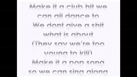 Brite Futures - Too Young To Kill (Lyrics) - YouTube