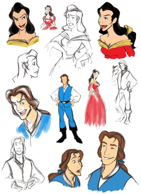 Belle And Gaston Gender Bender Disney Princess Fan Art 26375329