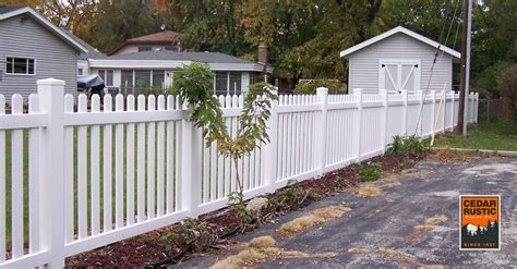 Cottage Style Vinyl Picket Fence Cedar Rustic Fence Co