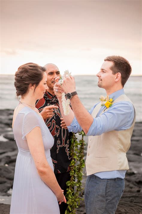 Big Island Black Lava Beach Wedding ~hawaii Elopement Kona Hawaii