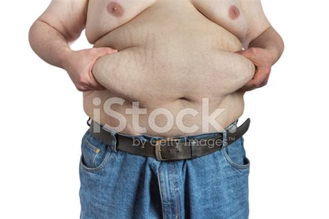 Overweight Man Ipinching Belly Fat Stock Photo Royalty Free FreeImages