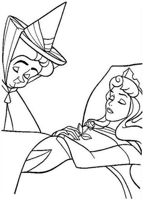 Awaken Princess Aurora In This Sleeping Beauty Coloring Page