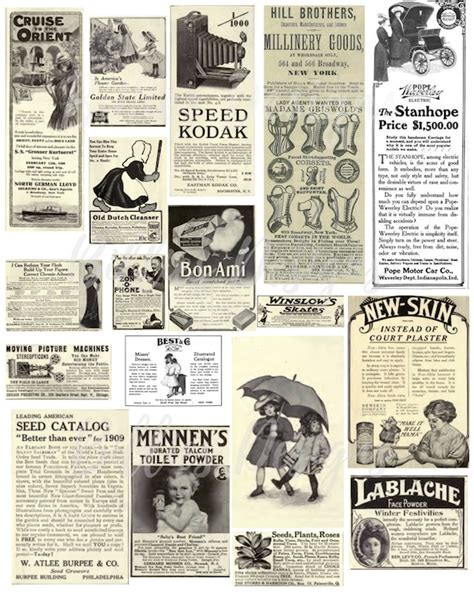 Old Magazine Ads Black And White Print Ads Old Newspaper Etsy