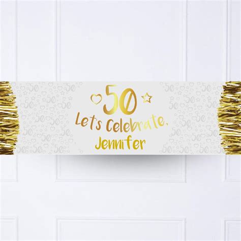 50th Birthday Personalised Banners Customised Party Banners Party