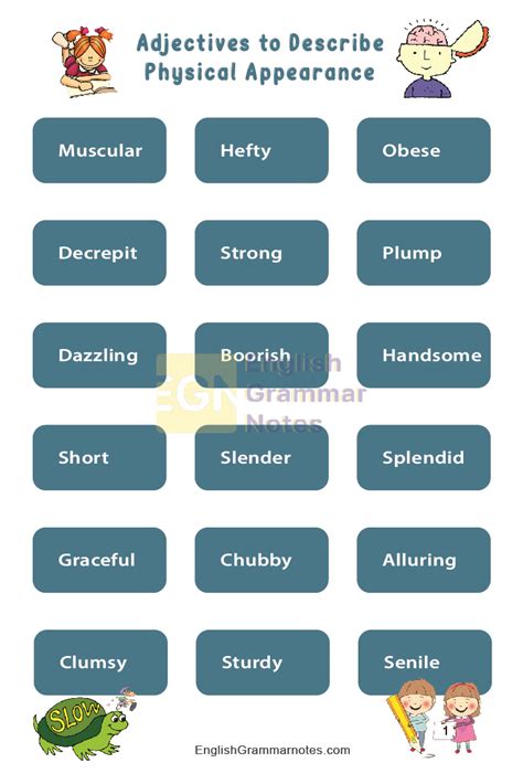 Adjectives To Describe Physical Appearance How To Describe The