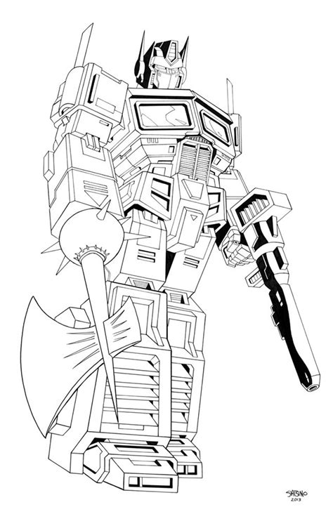 G1 Optimus Prime Coloring Pages For Boys Transformers Coloring Pages