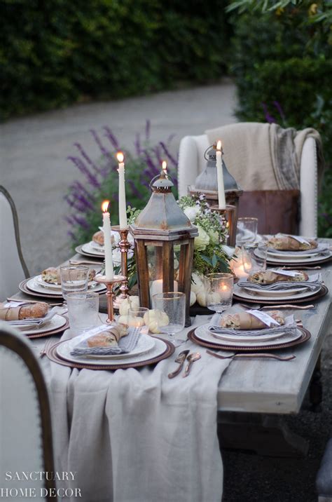A Neutral And Rustic Thanksgiving Table Setting Sanctuary Home Decor