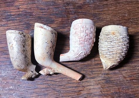 19th Century Clay Pipes With Hoof Spurs And Basket Woven B Flickr