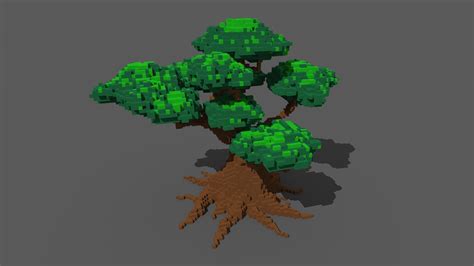 3d Model Full Packed Tree Voxel Vr Ar Low Poly Cgtrader