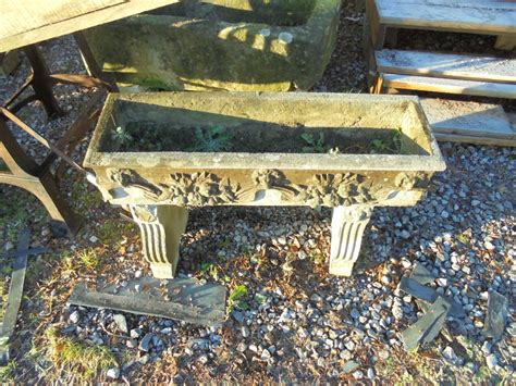 Decorative Stone Planter On Stands Authentic Reclamation