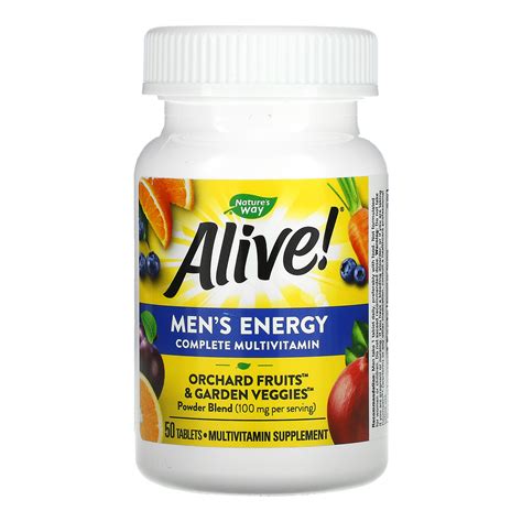 Natures Way Alive Mens Energy Complete Multivitamin 50 Tablets