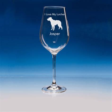 Lurcher Wine Glass Personalised Lurcher Dog T Lurcher Mum Etsy Uk