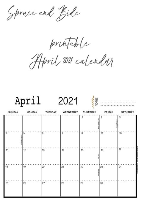 April 2021 Calendar Free Printable Printable Calendar Wrapping