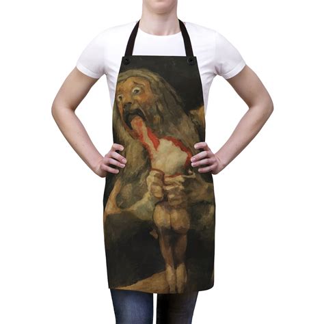 Titan Cronus Eating His Son Cookout Apron Vintage Antique Painting