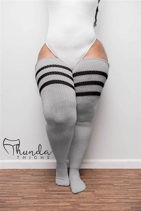 real plus size thigh highs thunda thighs over the knee long etsy