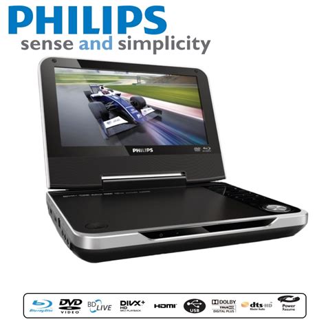 Philips Pb9001 9 Portable Blu Ray Player Hdmi Bd Live Dvd Upscaling Usb