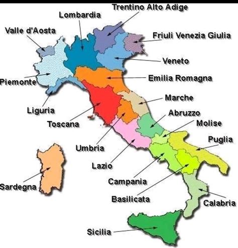 Regions Of Italy Map With Cities Printable Map Of Italy With Cities