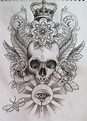 Skull Tattoo Pencil Drawing - bestpencildrawing