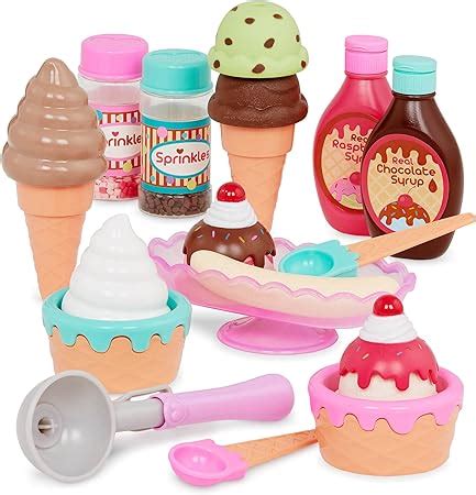 Play Circle By Battat Sweet Treats Ice Cream Parlour Playset Sprinkles Cones Spoons Cups