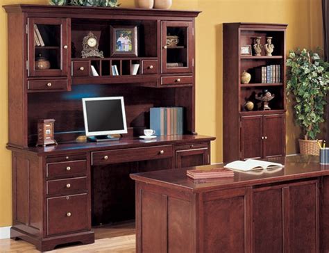 Home Office Credenza With Hutch In Rich Cherry Finish By Coaster 800577