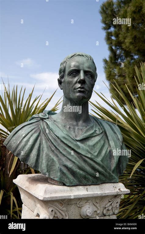 Bust Of The Roman Poet Catullus In The Water Front Park In The Town Of
