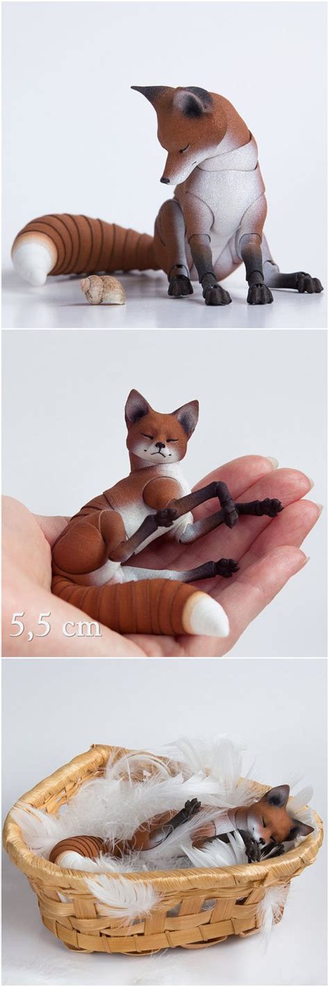 Pre Order An Adult Fox 3d Printed Bjd Animal Sizes 5 To 7 Cm