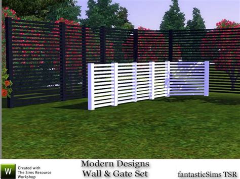 Fantasticsims Modern Designs Horizontal Half Wall Sims Sims 4