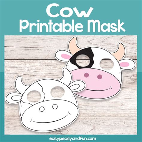 Printable Cow Mask Template Cow Mask Printable Cow Mask Mask Template