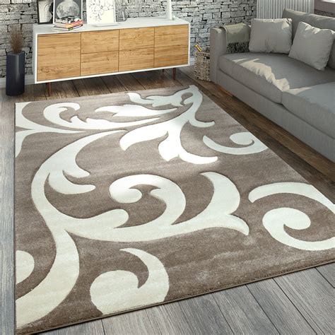 Bei teppich schwering finden sie viele verschiedene vintagedesigns. Designer Teppich Florales Muster Beige Creme | Teppich.de