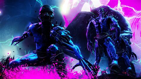 Shadow Warrior 2 Pink Neon Blue Enemy Wallpapers Hd