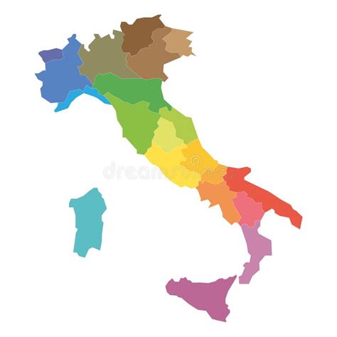 Regions Of Italy Map Of Regional Country Administrative Divisions