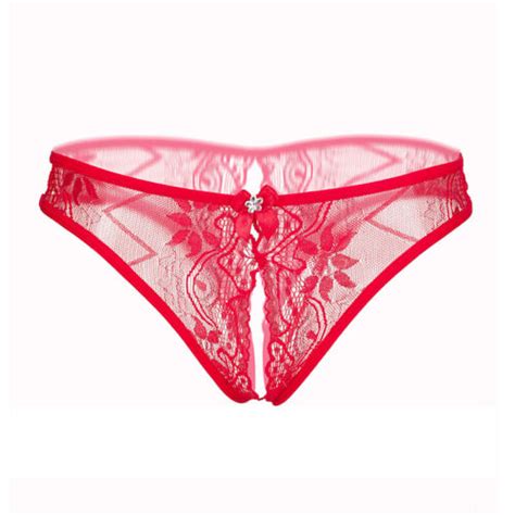 5pcs Floral Briefs Underwear Sexy G String Panties Women Crotchles