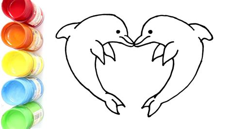 Ikan lumba lumba habitatnya : Cara Menggambar dan Mewarnai Lumba Lumba Kembar Mudah ...