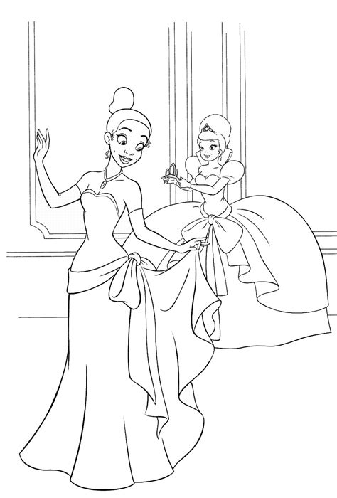 The Princess And The Frog Coloring Pages