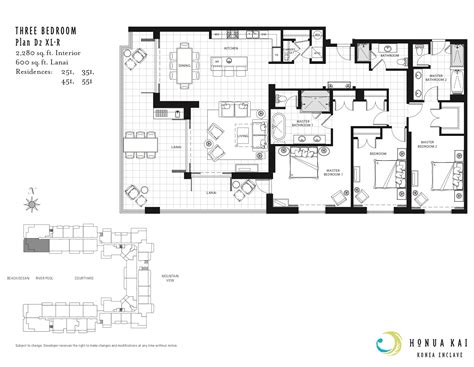 Honua Kai 3 Bedroom Floor Plan Floorplans Click
