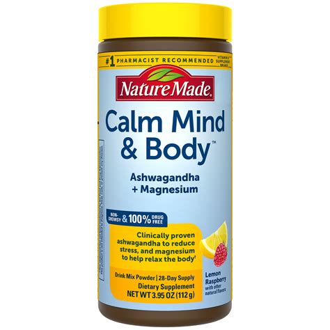Nature Made Calm Mind And Body Drink Mix With Ashwagandha And Magnesium