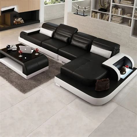 Fashionable Genuine Leather Sofa Top Layer Cowhide Small Simple Modern