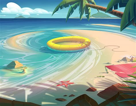 Beach Environment Art Behance