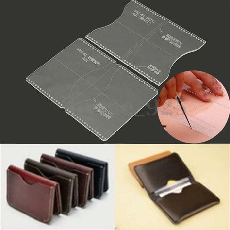 Clear Acrylic Diy Moldeling Template Set Leather Wallet
